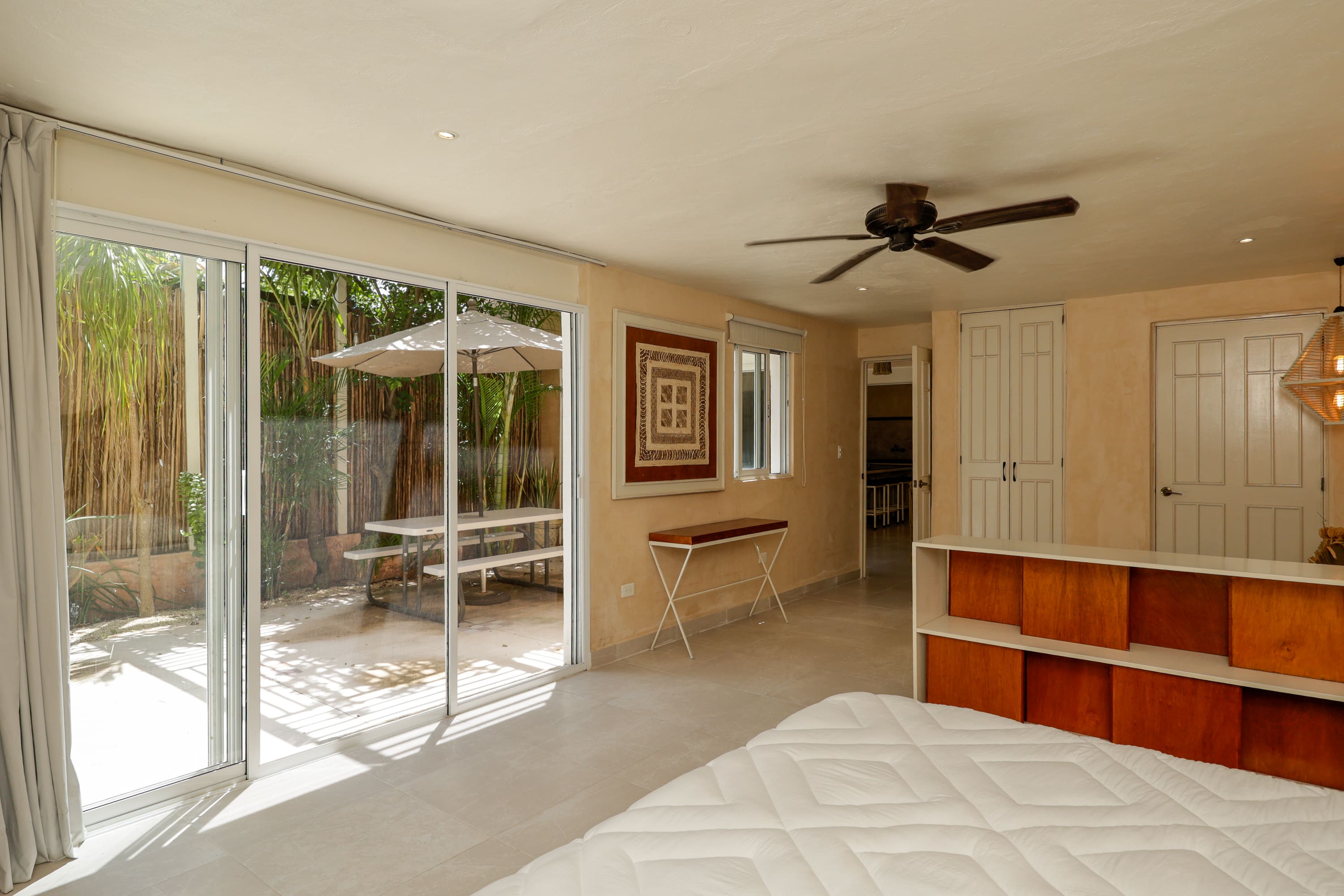 Bedroom with sliding glass doors to patio
